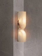 Alabaster Essence Wall Sconce — Carved Stone Wall Light for Bedroom & Hallway