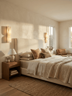 Alabaster Essence Wall Sconce — Carved Stone Wall Light for Bedroom & Hallway