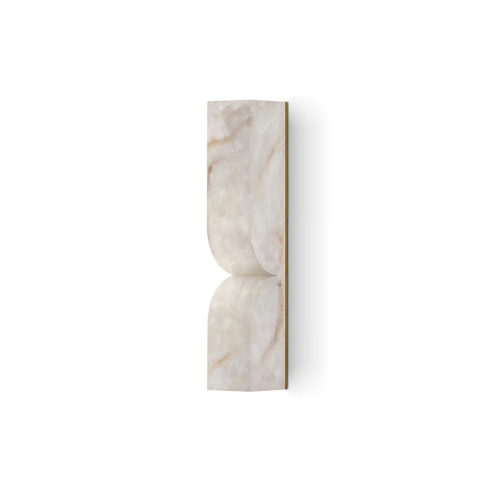 Alabaster Essence Wall Sconce — Carved Stone Wall Light for Bedroom & Hallway
