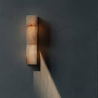 Alabaster Essence Wall Sconce — Carved Stone Wall Light for Bedroom & Hallway