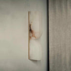 Alabaster Essence Wall Sconce — Carved Stone Wall Light for Bedroom & Hallway