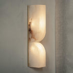 Alabaster Essence Wall Sconce — Carved Stone Wall Light for Bedroom & Hallway