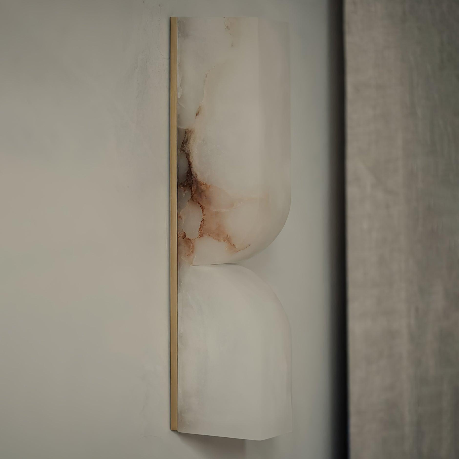 Alabaster Essence Wall Sconce — Carved Stone Wall Light for Bedroom & Hallway