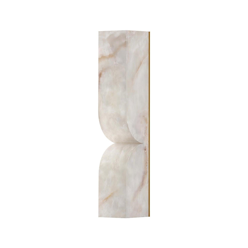 Alabaster Essence Wall Sconce — Carved Stone Wall Light for Bedroom & Hallway