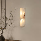 Alabaster Essence Wall Sconce — Carved Stone Wall Light for Bedroom & Hallway