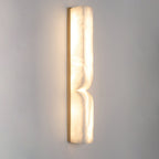 Alabaster Essence Wall Sconce — Carved Stone Wall Light for Bedroom & Hallway
