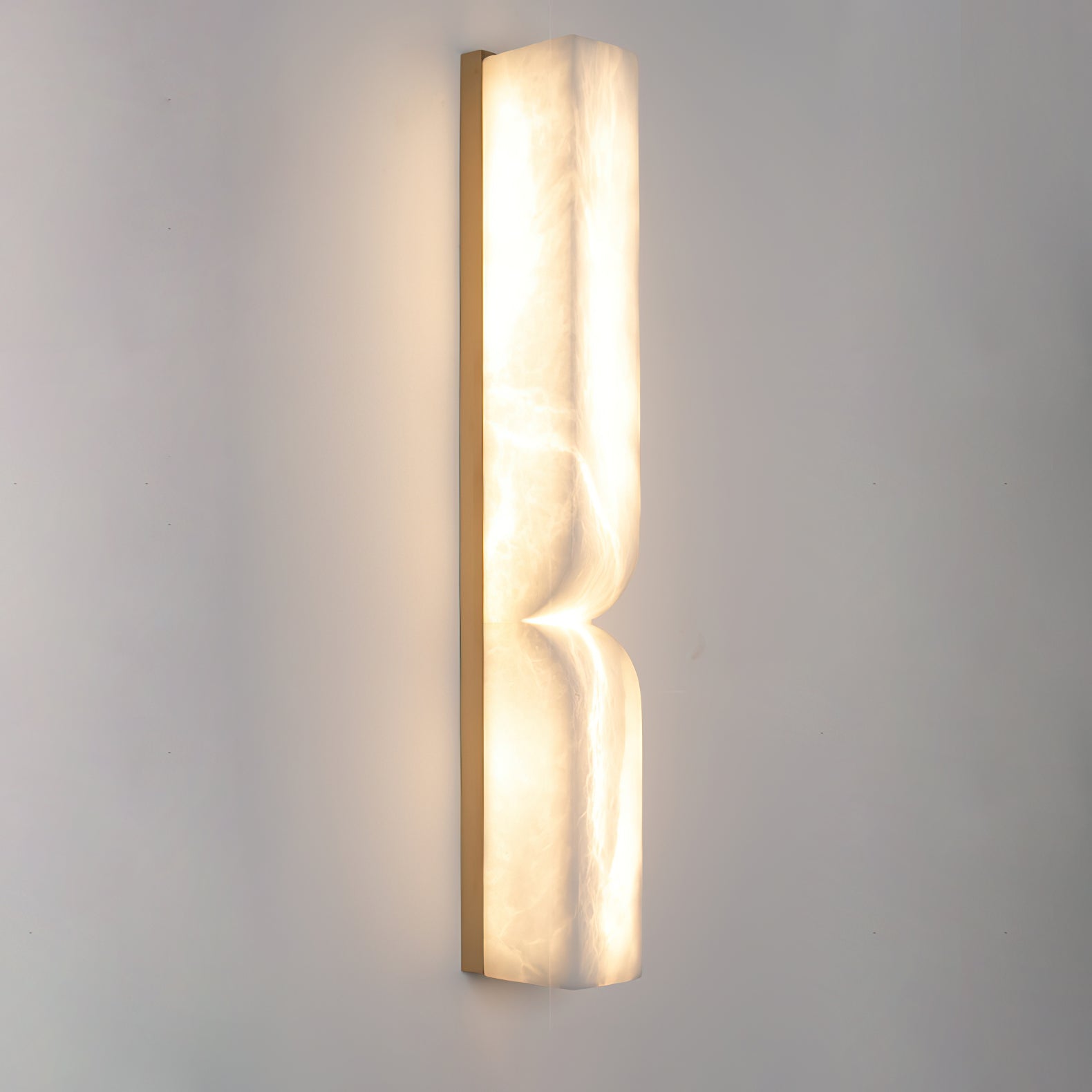 Alabaster Essence Wall Sconce — Carved Stone Wall Light for Bedroom & Hallway