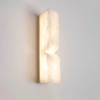Alabaster Essence Wall Sconce — Carved Stone Wall Light for Bedroom & Hallway