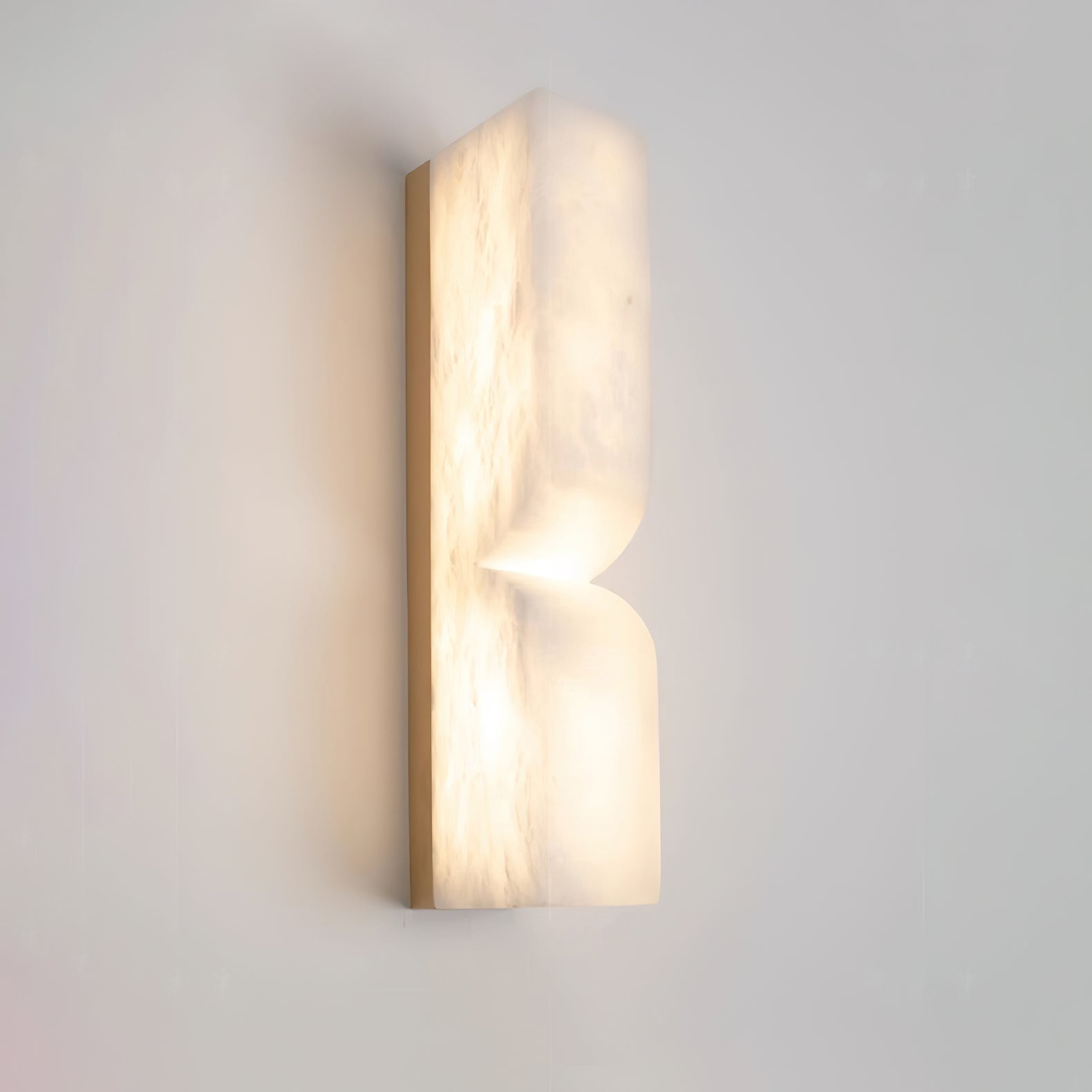 Alabaster Essence Wall Sconce — Carved Stone Wall Light for Bedroom & Hallway