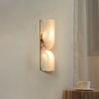 Alabaster Essence Wall Sconce — Carved Stone Wall Light for Bedroom & Hallway