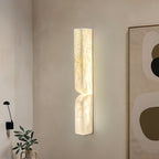 Alabaster Essence Wall Sconce — Carved Stone Wall Light for Bedroom & Hallway