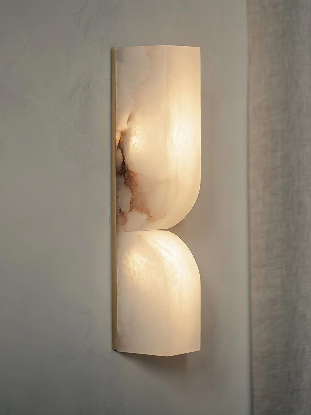 Alabaster Essence Wall Sconce — Carved Stone Wall Light for Bedroom & Hallway