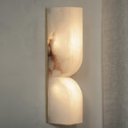 Alabaster Essence Wall Sconce — Carved Stone Wall Light for Bedroom & Hallway