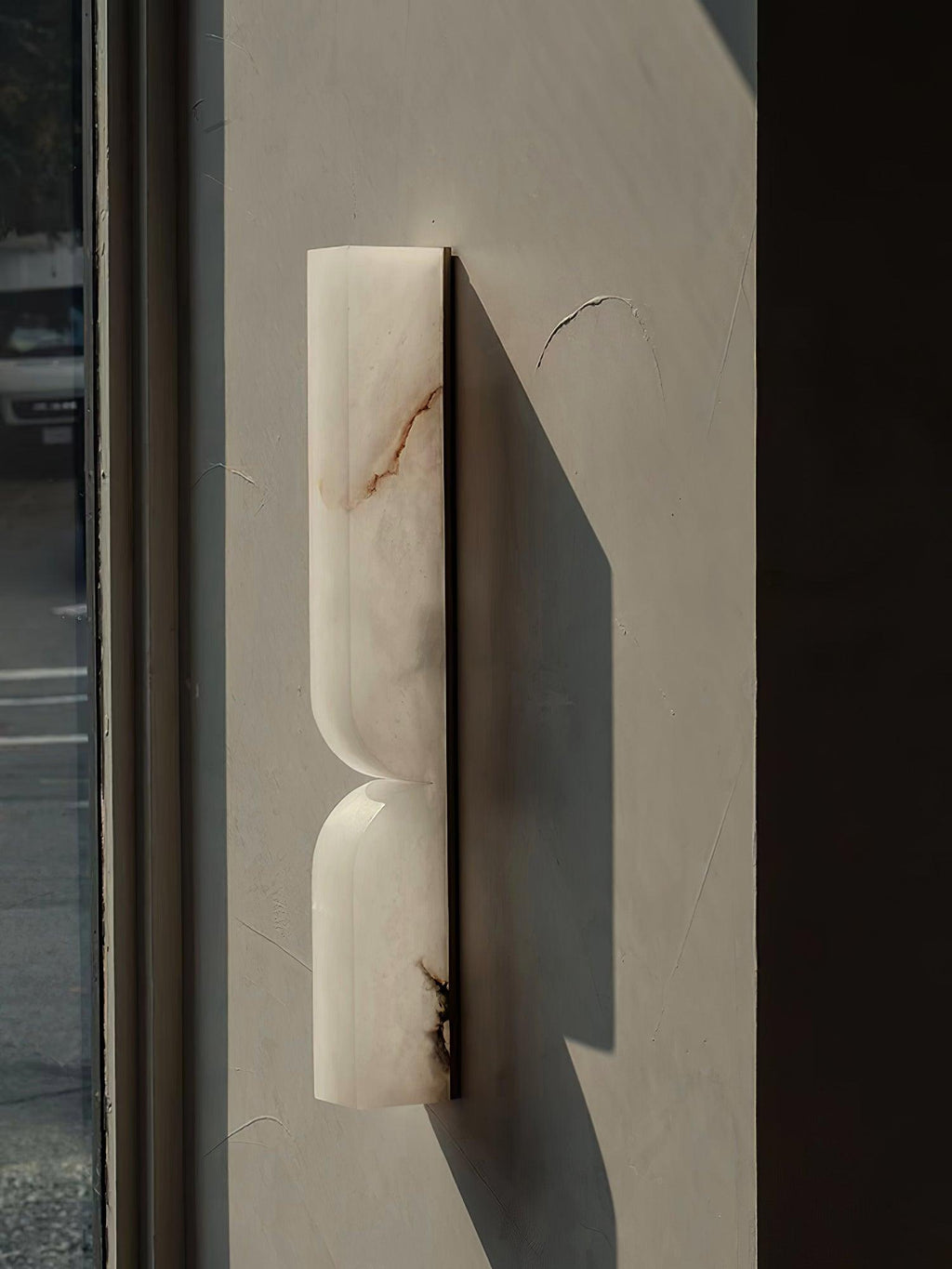 Alabaster Essence Wall Sconce — Carved Stone Wall Light for Bedroom & Hallway