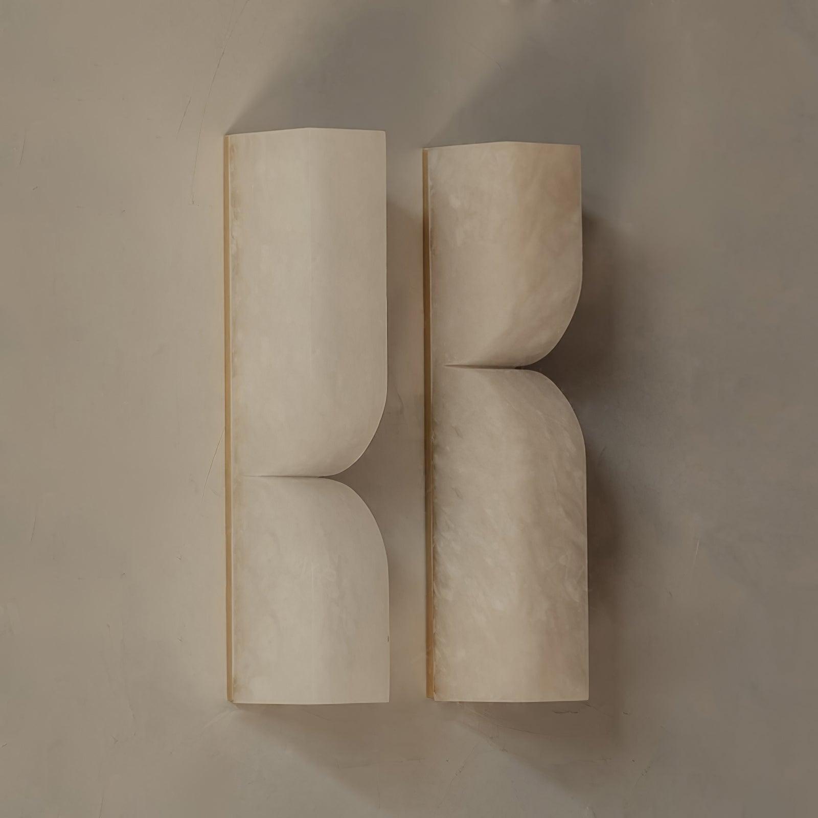Alabaster Essence Wall Sconce — Carved Stone Wall Light for Bedroom & Hallway
