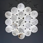 Alabaster Balls Chandelier — Curved Stone Globe Ceiling Light for Living Room