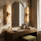 Aluna Alabaster Bar Wall Light — Linear Stone Wall Sconce for Bedroom & Hallway