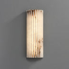 Alvia Alabaster Wall Light — Ribbed Stone Wall Sconce for Bedroom & Hallway
