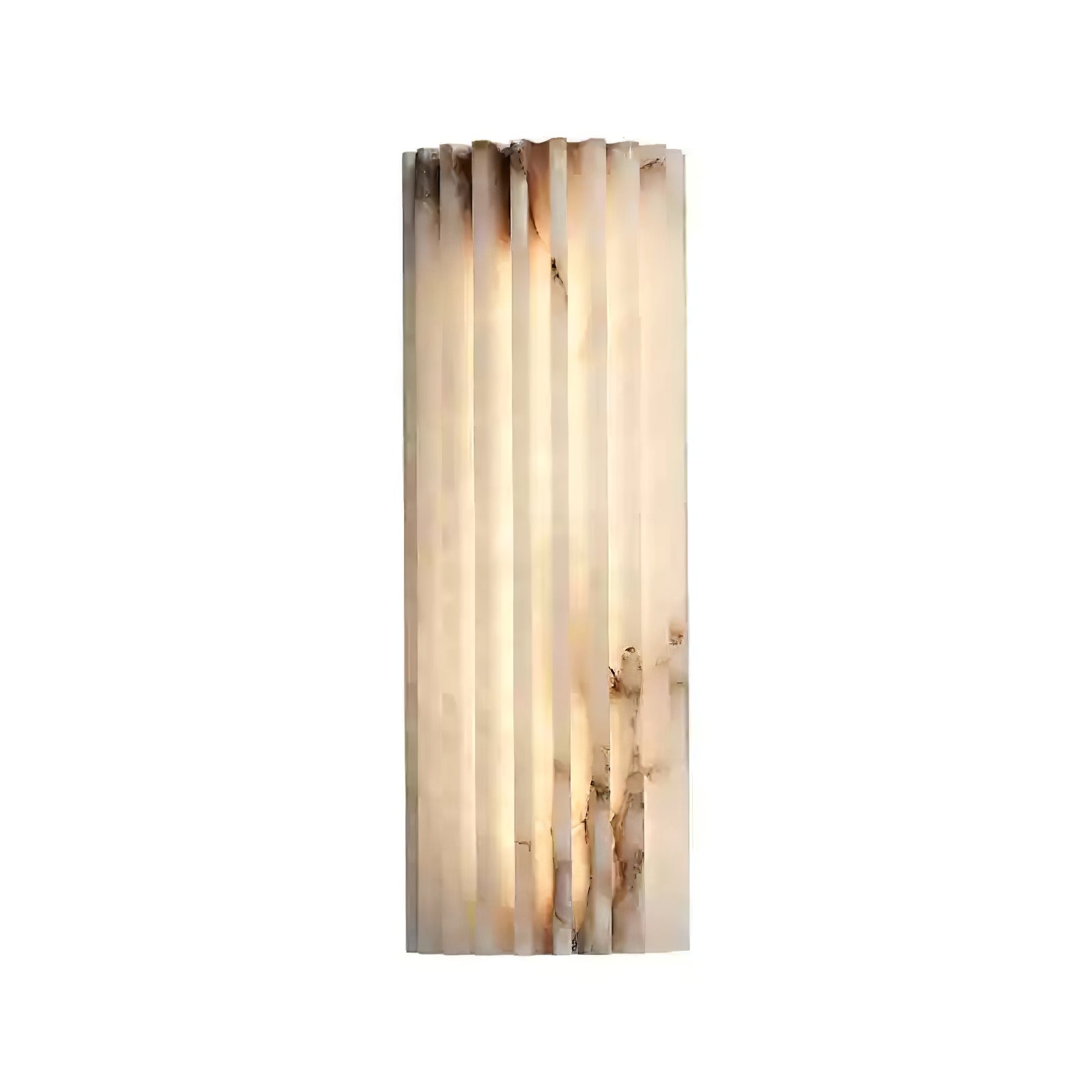 Alvia Alabaster Wall Light — Ribbed Stone Wall Sconce for Bedroom & Hallway