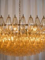 Amber Sorrento Chandelier — Grand Amber Glass Statement Light for High Ceilings