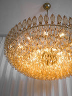 Amber Sorrento Chandelier — Grand Amber Glass Statement Light for High Ceilings