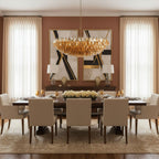 Amber Sorrento Chandelier — Grand Amber Glass Statement Light for High Ceilings