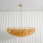 Amber Sorrento Chandelier — Grand Amber Glass Statement Light for High Ceilings