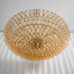 Amber Sorrento Chandelier — Grand Amber Glass Statement Light for High Ceilings