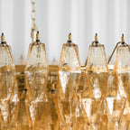 Amber Sorrento Chandelier — Grand Amber Glass Statement Light for High Ceilings