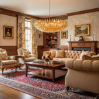 Amber Sorrento Chandelier — Grand Amber Glass Statement Light for High Ceilings