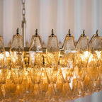 Amber Sorrento Chandelier — Grand Amber Glass Statement Light for High Ceilings