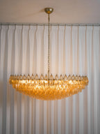 Amber Sorrento Chandelier — Grand Amber Glass Statement Light for High Ceilings