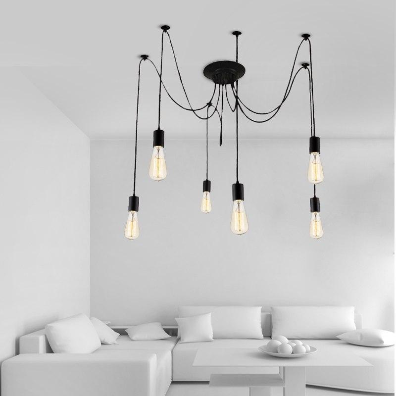 Warmly Modern Spider Chandelier — Adjustable Multi-Cable Pendant Light for Dining Room