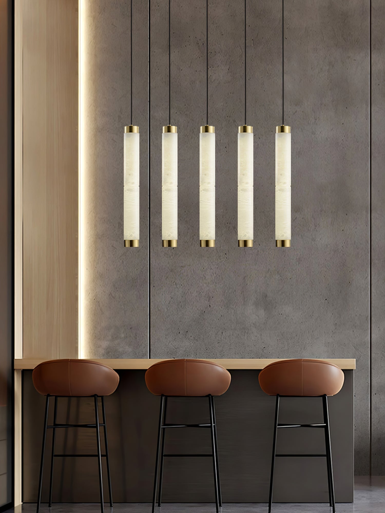 Aria Alabaster Pendant Lamp — Cylinder Spanish Alabaster Hanging Light