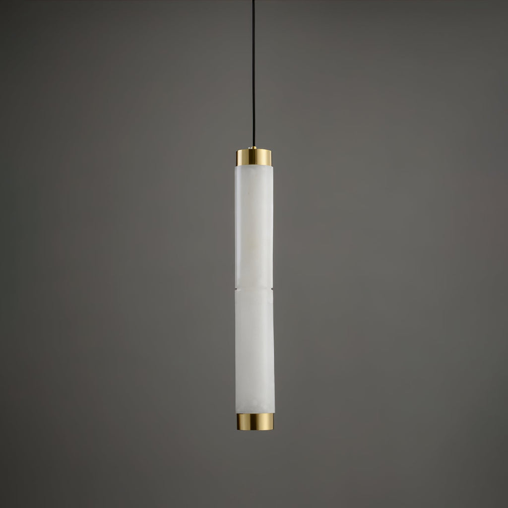 Aria Alabaster Pendant Lamp — Cylinder Spanish Alabaster Hanging Light