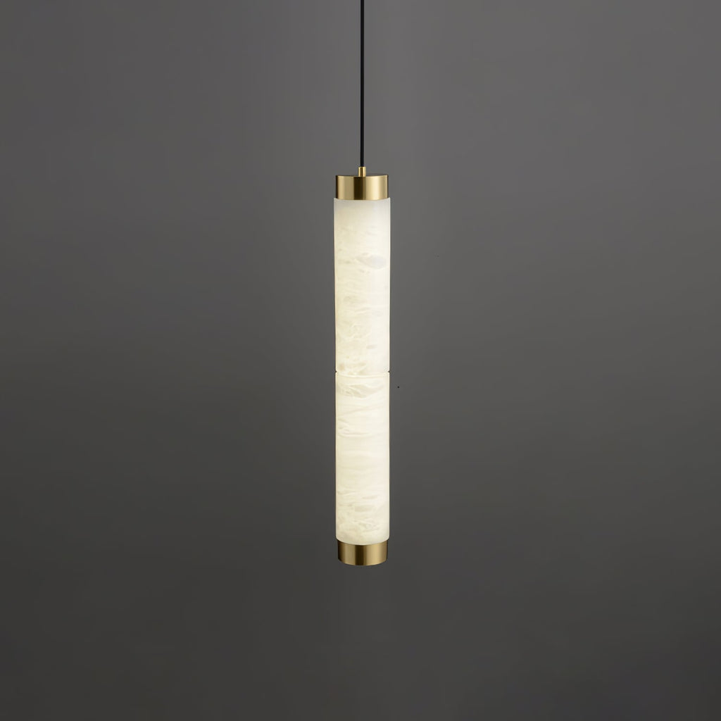 Aria Alabaster Pendant Lamp — Cylinder Spanish Alabaster Hanging Light