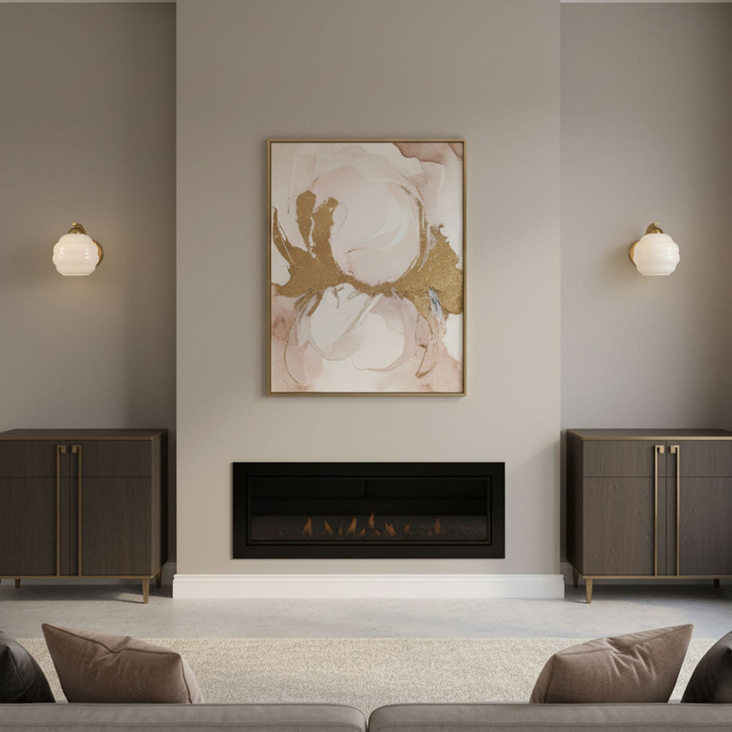 Art Deco Vintage Wall Lamp — White Glass Wall Sconce for Bedroom & Hallway
