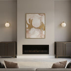 Art Deco Vintage Wall Lamp — White Glass Wall Sconce for Bedroom & Hallway