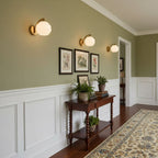 Art Deco Vintage Wall Lamp — White Glass Wall Sconce for Bedroom & Hallway