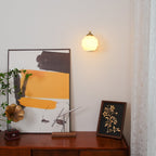 Art Deco Vintage Wall Lamp — White Glass Wall Sconce for Bedroom & Hallway