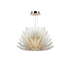 Aurelia Glass Petal Chandelier — Floral Glass Ceiling Light for Dining Room