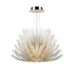 Aurelia Glass Petal Chandelier — Floral Glass Ceiling Light for Dining Room