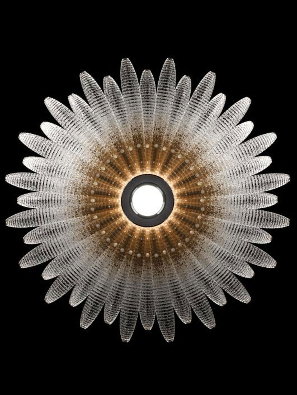 Aurelia Glass Petal Chandelier — Floral Glass Ceiling Light for Dining Room