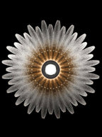 Aurelia Glass Petal Chandelier — Floral Glass Ceiling Light for Dining Room