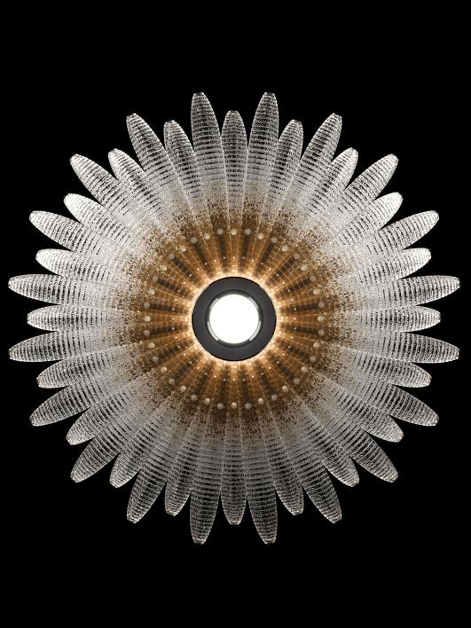 Aurelia Glass Petal Chandelier — Floral Glass Ceiling Light for Dining Room