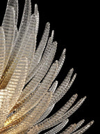 Aurelia Glass Petal Chandelier — Floral Glass Ceiling Light for Dining Room