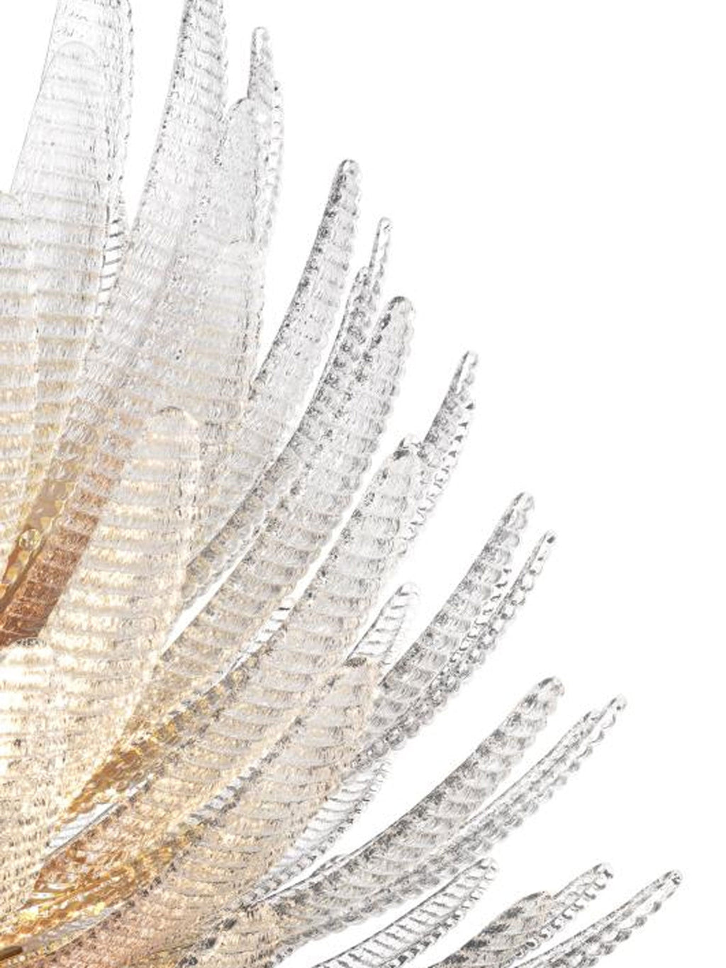 Aurelia Glass Petal Chandelier — Floral Glass Ceiling Light for Dining Room