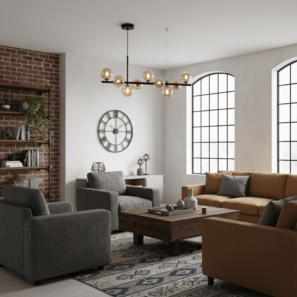 Aurelia Globe Chandelier — Glass Globe Cluster Ceiling Light for Dining Room
