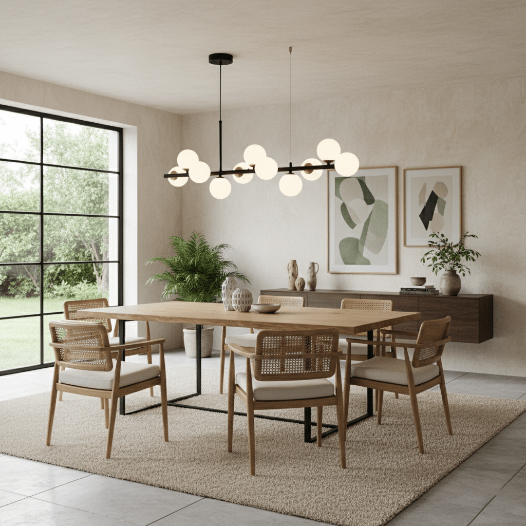 Aurelia Globe Chandelier — Glass Globe Cluster Ceiling Light for Dining Room