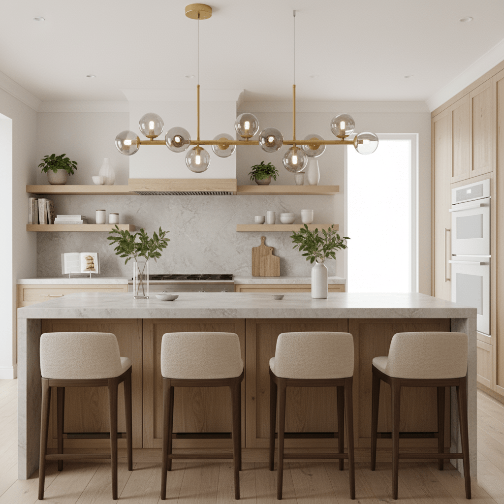 Aurelia Globe Chandelier — Glass Globe Cluster Ceiling Light for Dining Room
